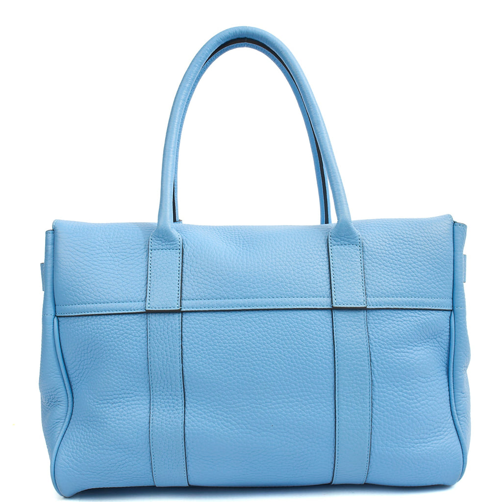 Mulberry Tote Bayswater Heritage in Blue, Calfskin Leather — Top View