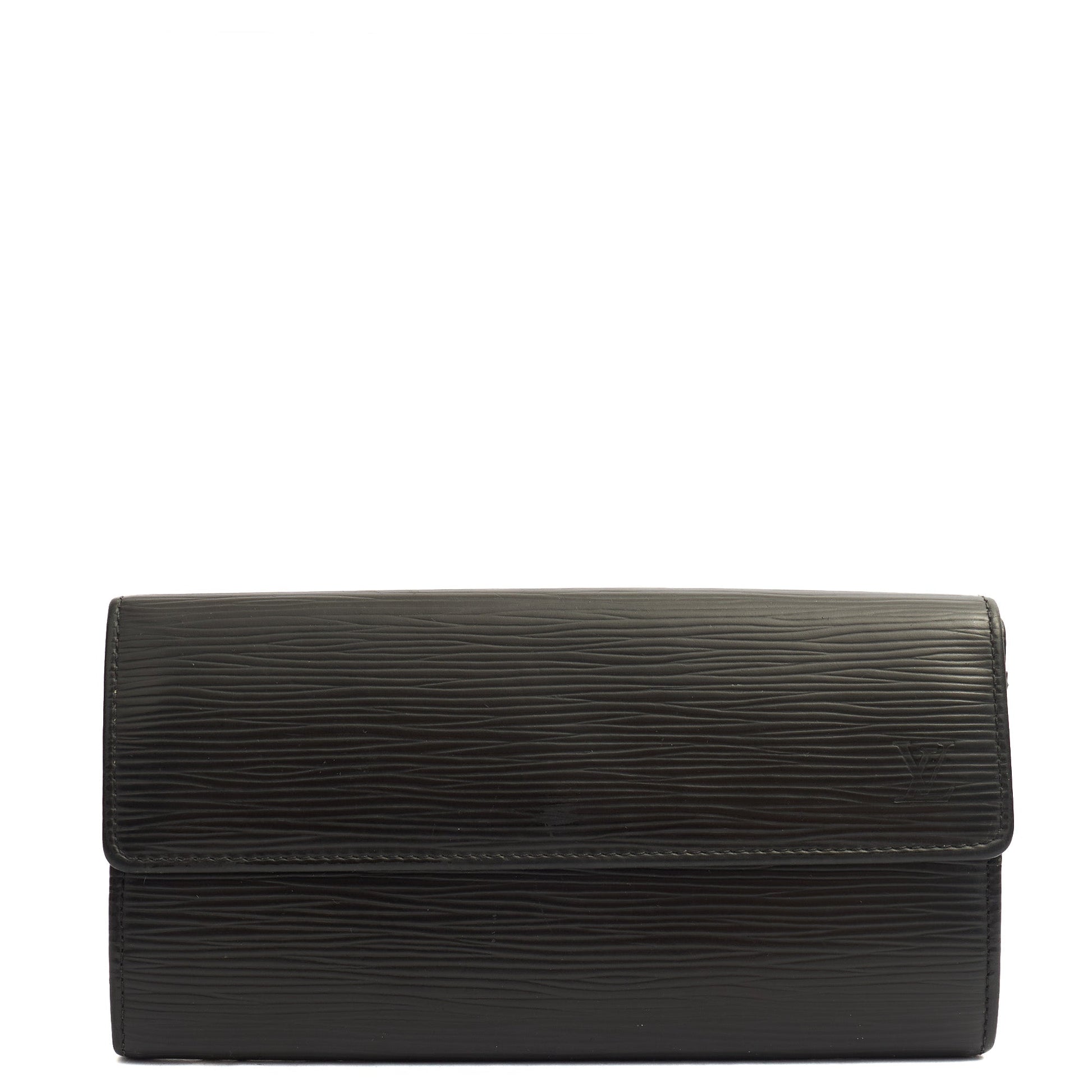 Louis Vuitton Wallet Wallet in Black, Epi Leather — Front View