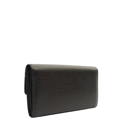 Louis Vuitton Wallet Wallet in Black, Epi Leather — Side View