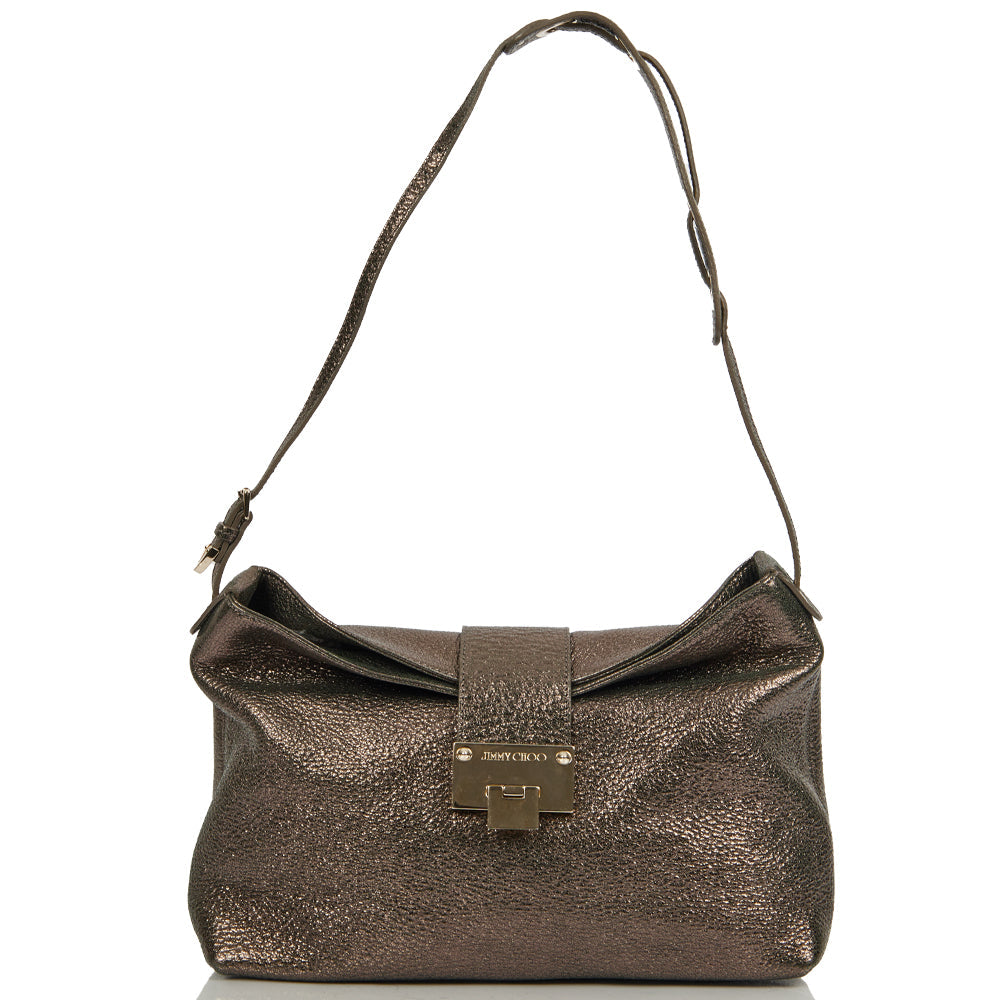 Jimmy Choo Cross Body Shoulder Bag in Metallic, Leather — Alternate View 15