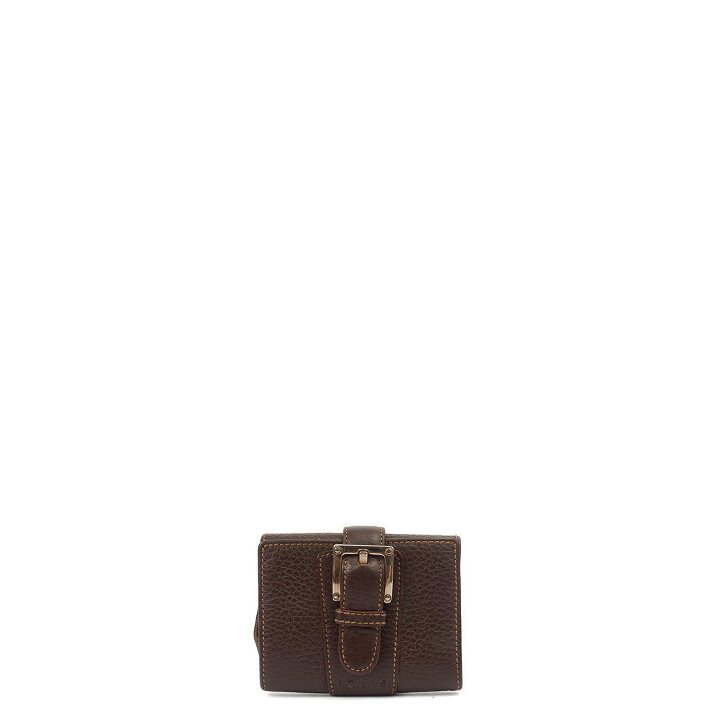 Loewe Wallet Wallet in Brown, Leather — Front View
