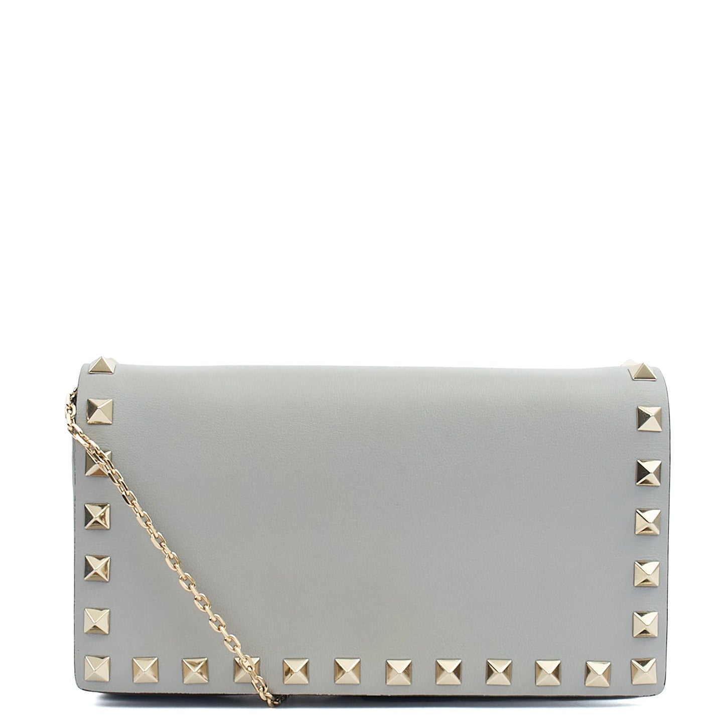 Valentino Cross Body Rockstud Crossbody Bag - Small in Grey, Calfskin — Alternate View 7