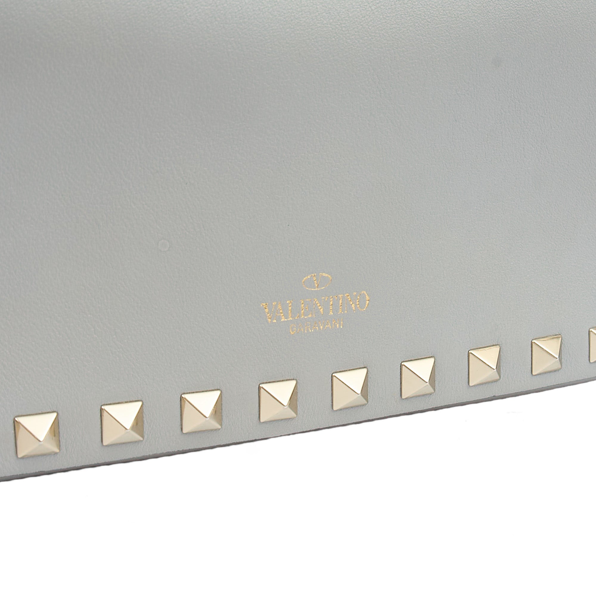 Valentino Cross Body Rockstud Crossbody Bag - Small in Grey, Calfskin — Lifestyle View