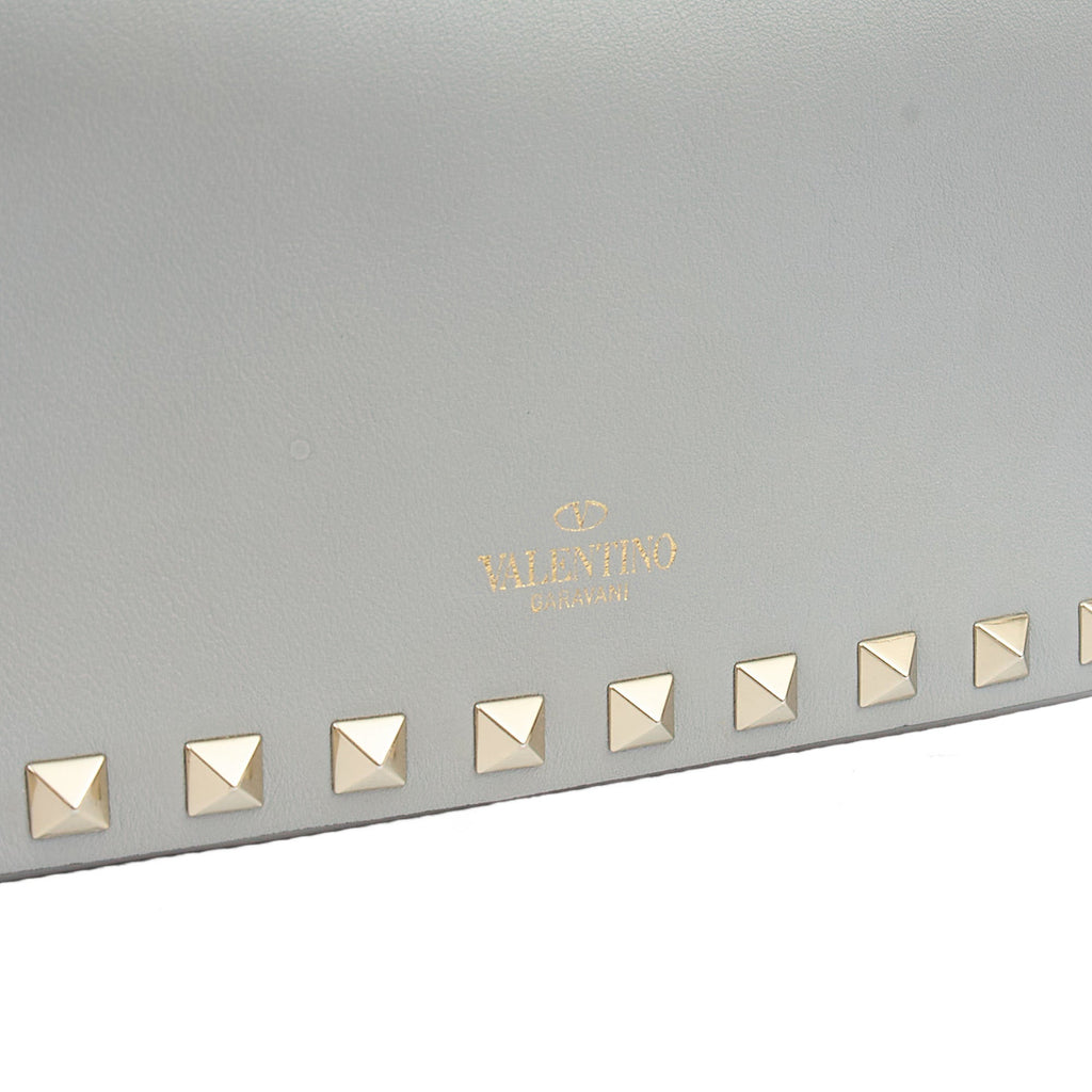 Valentino Cross Body Rockstud Crossbody Bag - Small in Grey, Calfskin — Alternate View 12