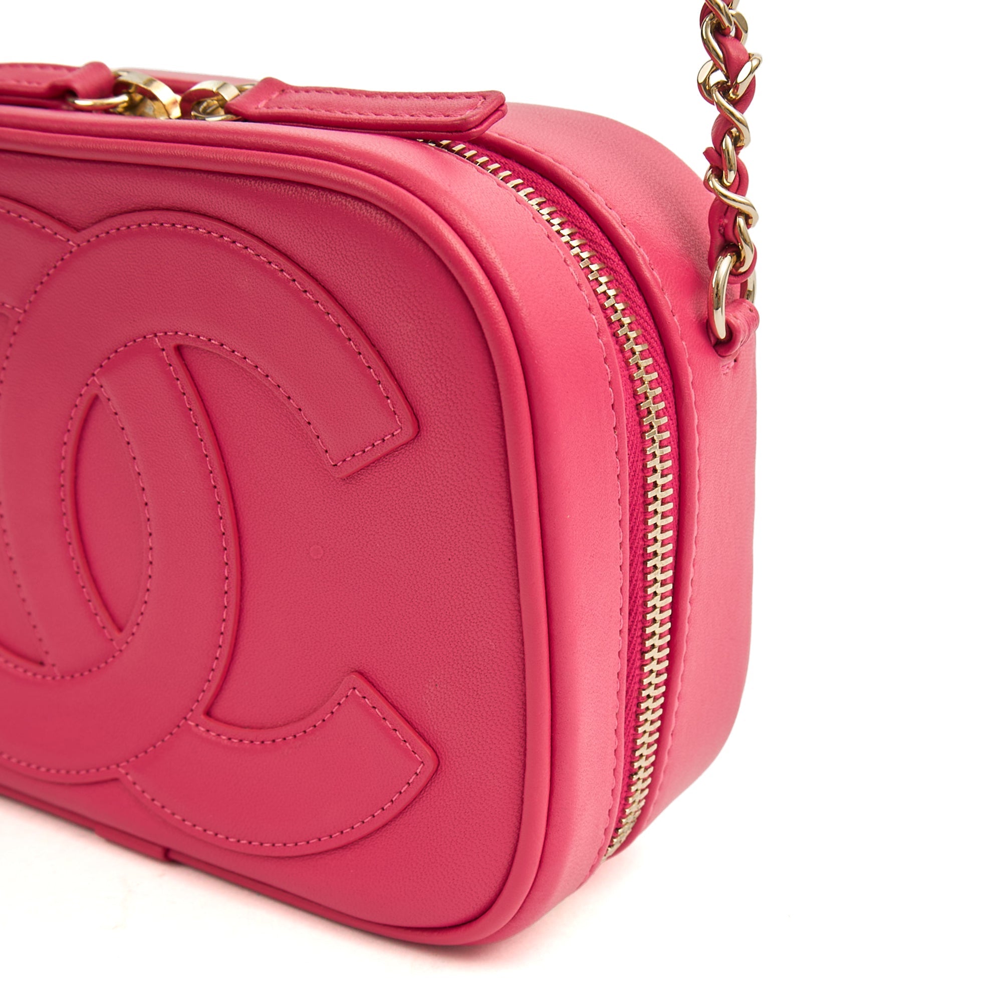 Chanel Cross Body Camera Bag in Pink, Lambskin Leather — Alternate View 8