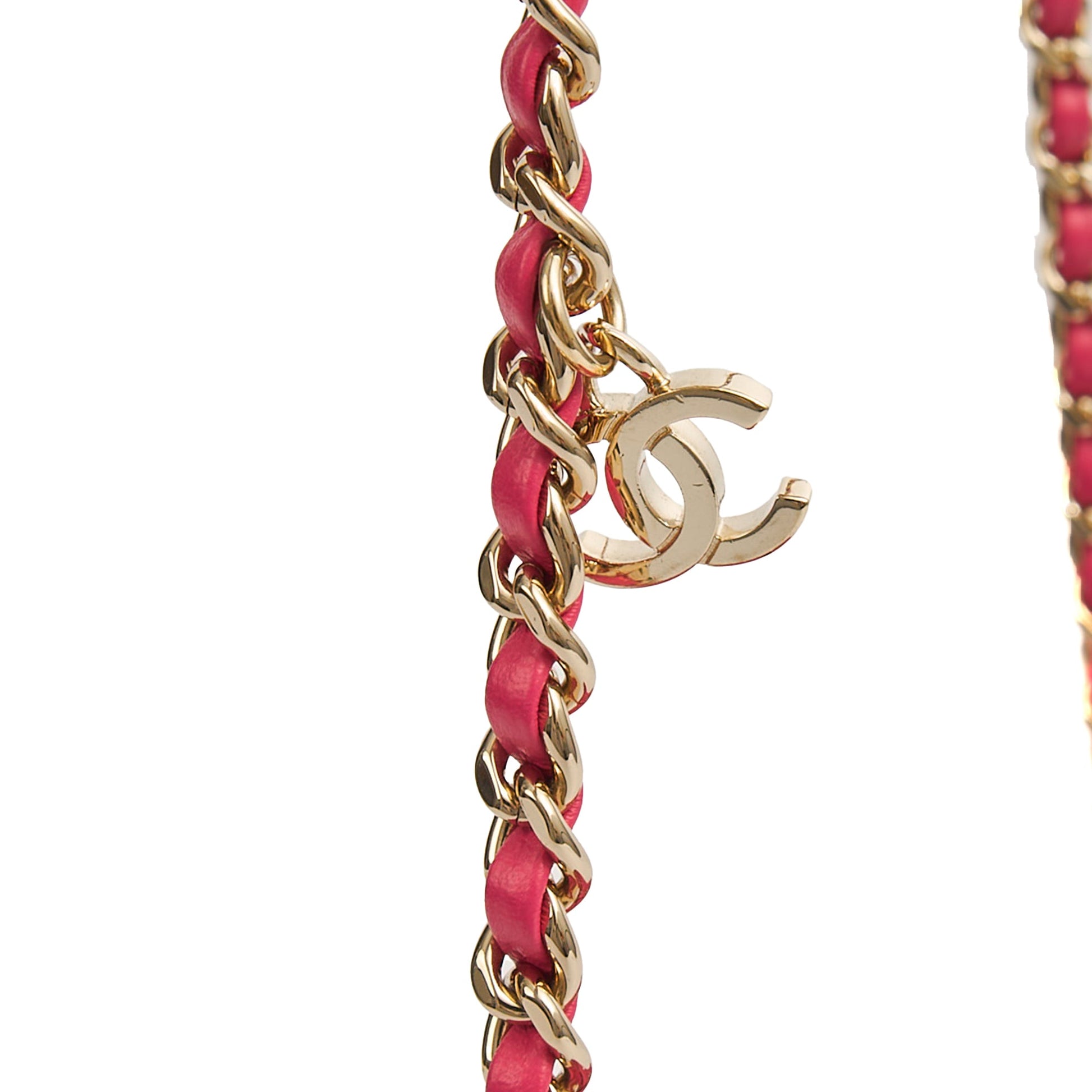 Chanel Cross Body Camera Bag in Pink, Lambskin Leather — Alternate View 16