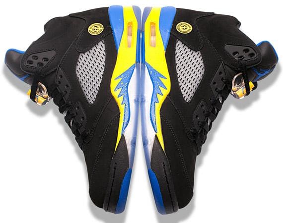 AIR JORDAN 5 - SHANGHAI SHEN — UK 3 | EU 35.5 | US 3.5 — Back View