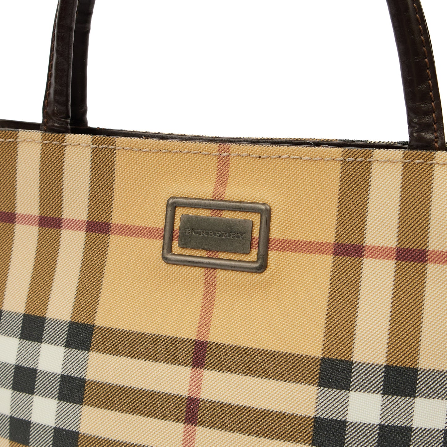 Burberry Tote Check Tote in Brown, Leather — Alternate View 18