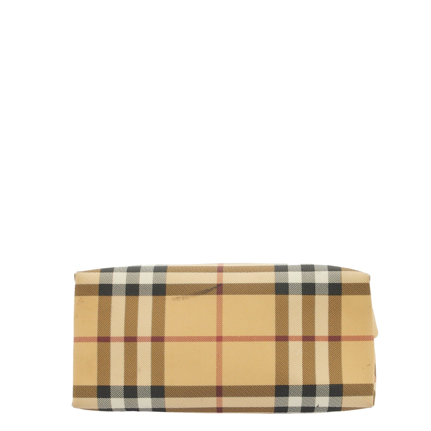 Burberry Tote Check Tote in Brown, Leather — Top View