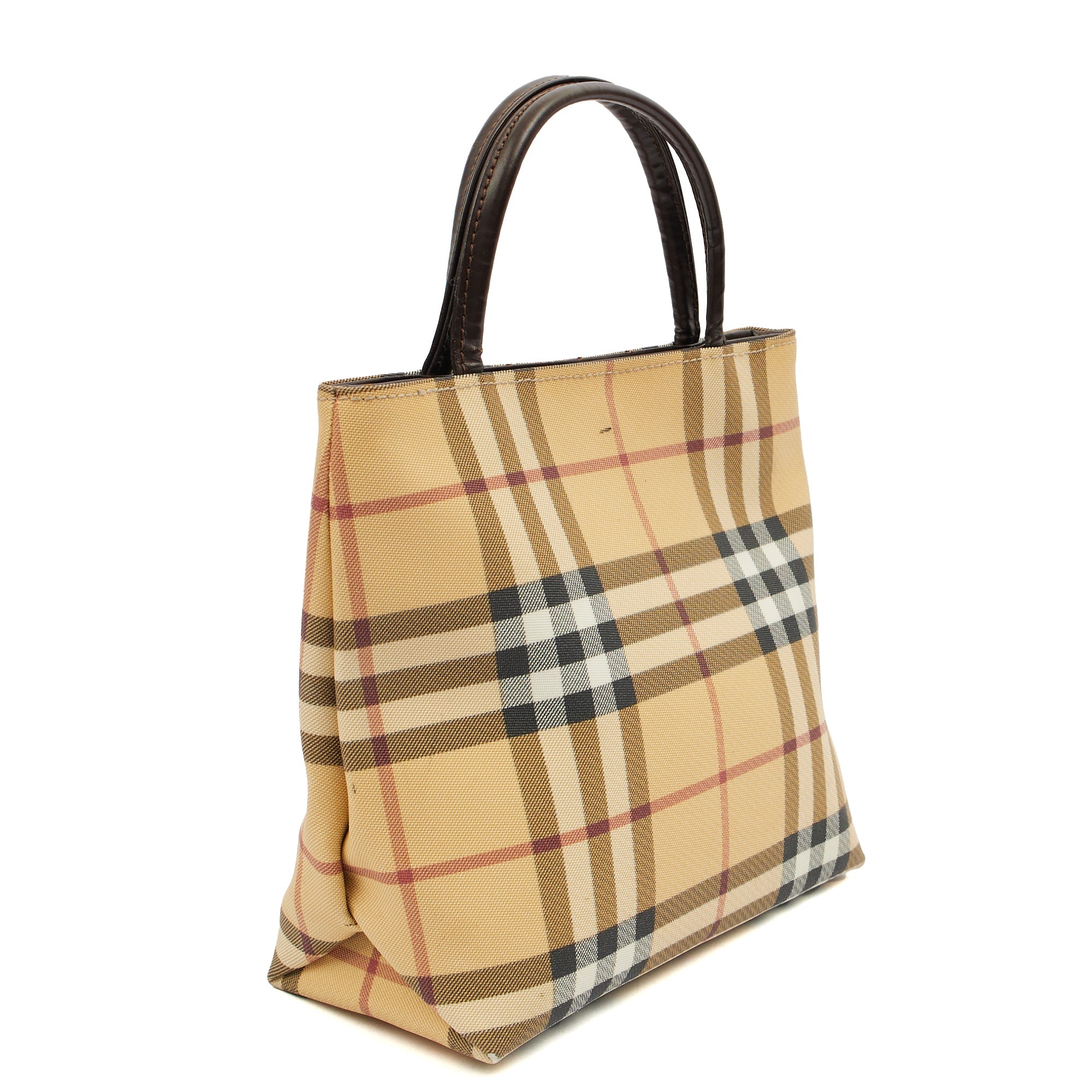 Burberry Tote Check Tote in Brown, Leather — Alternate View 14