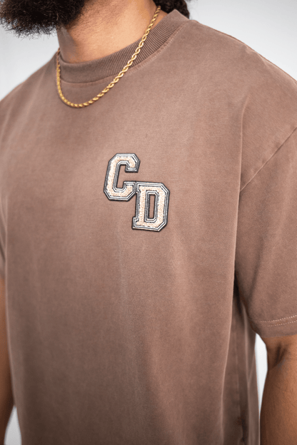 Cardair CD logo T shirt - Washed Mocha — S — Detail View