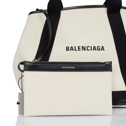 Balenciaga Cabas  in Neutral, Fabric — Lifestyle View