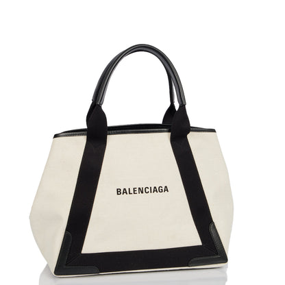 Balenciaga Cabas  in Neutral, Fabric — Back View