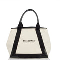 Balenciaga Cabas  in Neutral, Fabric — Front View