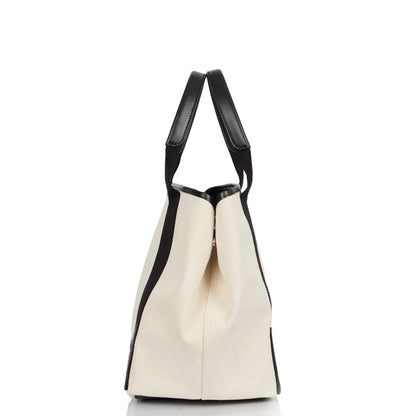Balenciaga Cabas  in Neutral, Fabric — Detail View