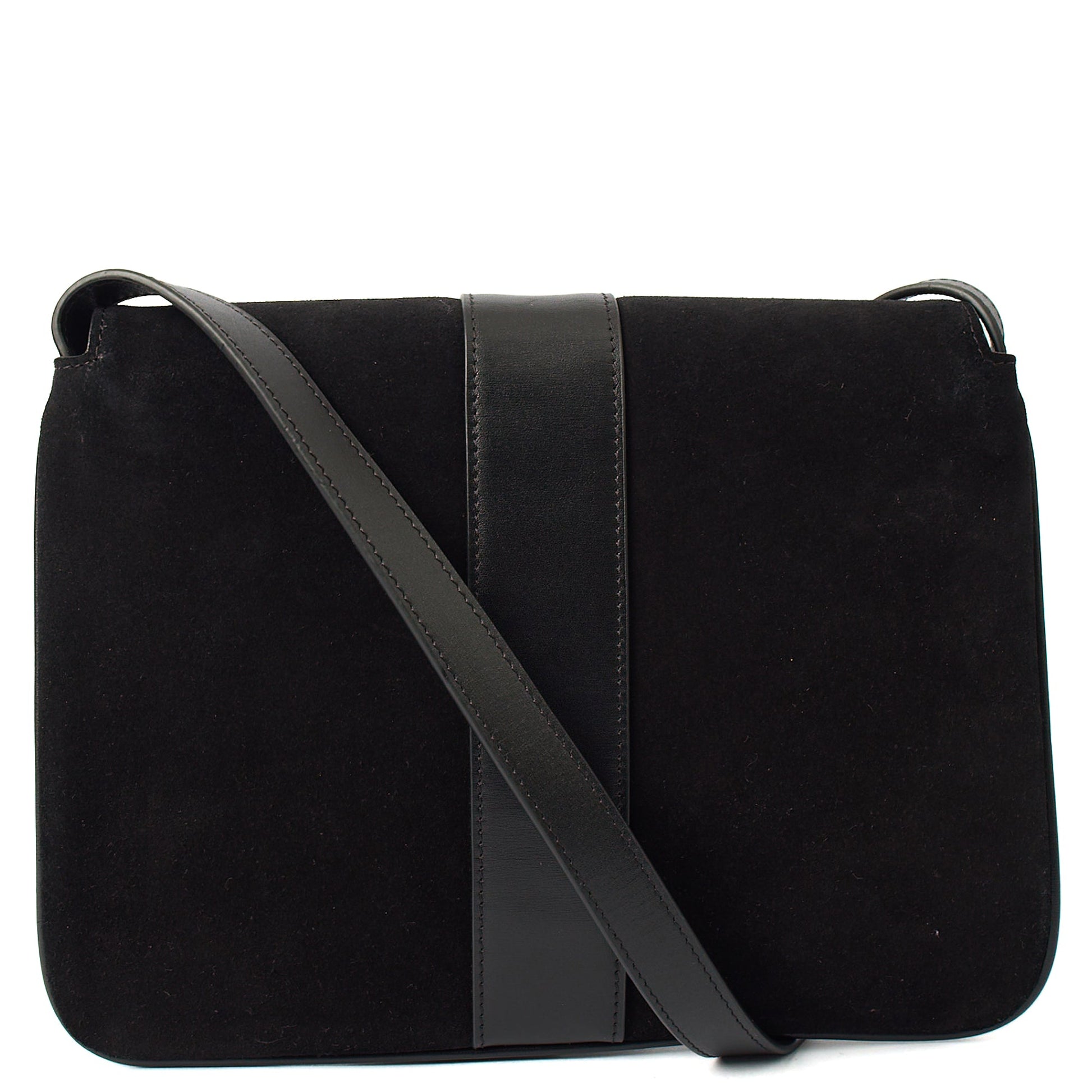 Gucci Cross Body Arli in Black, Suede — Top View