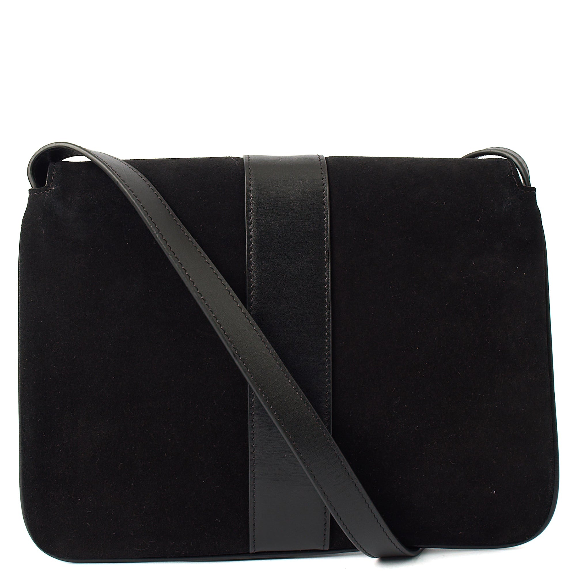Gucci Cross Body Arli in Black, Suede — Top View