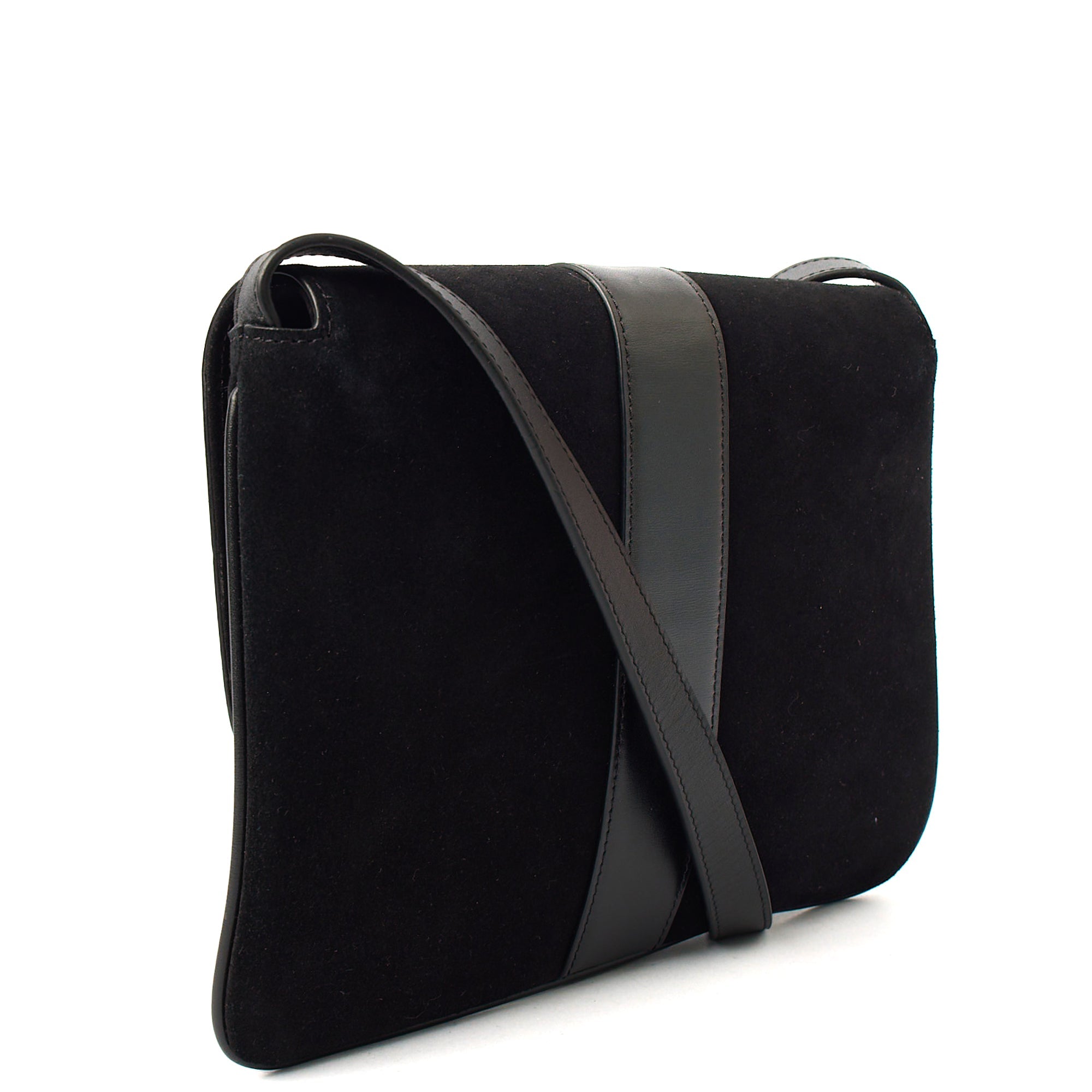 Gucci Cross Body Arli in Black, Suede — Back View