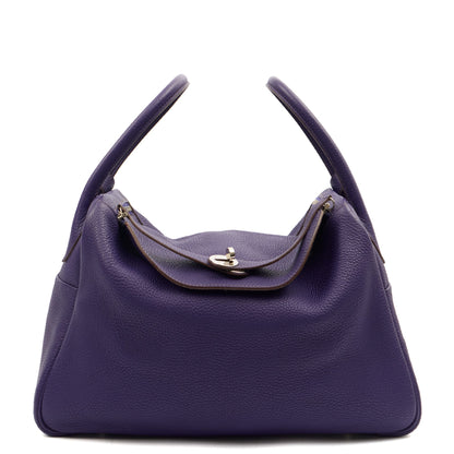 Hermes Lindy 34 in Iris, Togo Leather — Front View