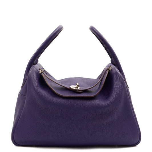 Hermes Lindy 34 in Iris, Togo Leather — Front View