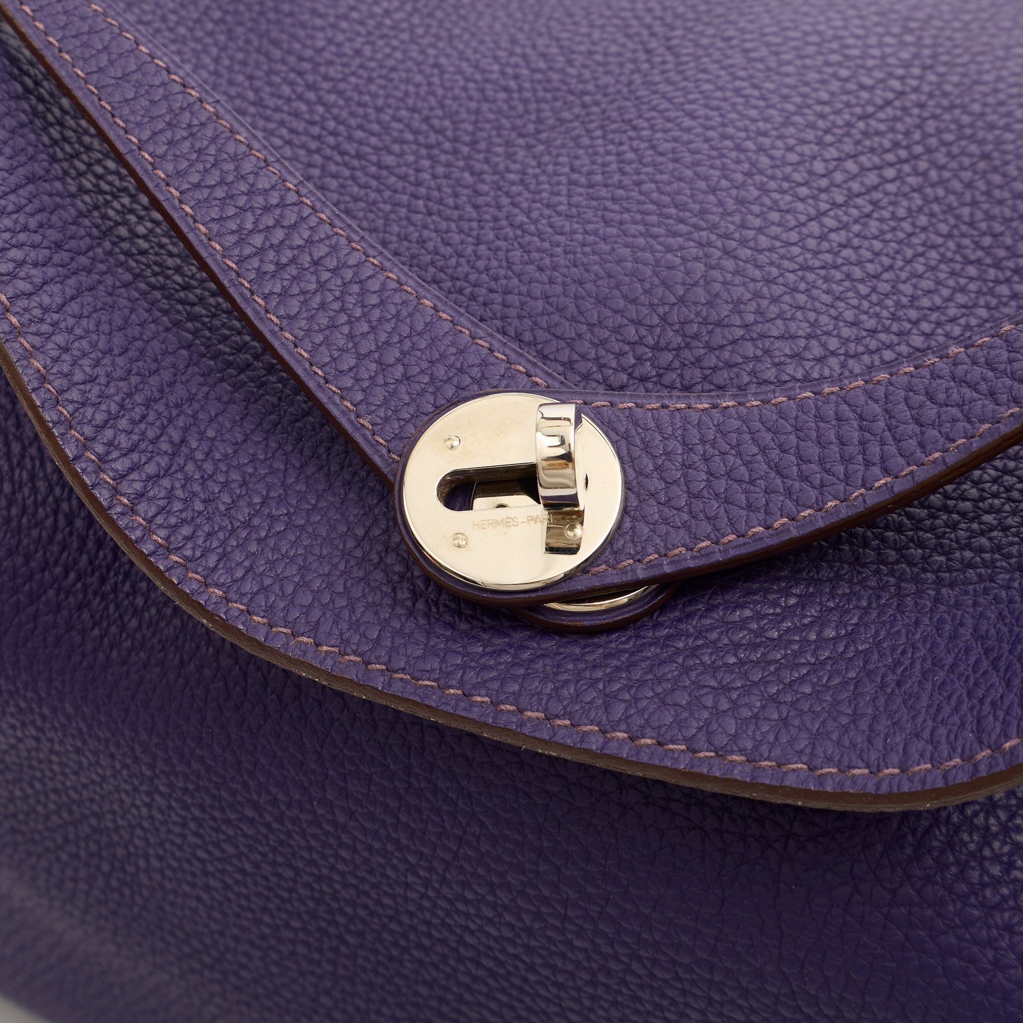 Hermes Lindy 34 in Iris, Togo Leather — Lifestyle View
