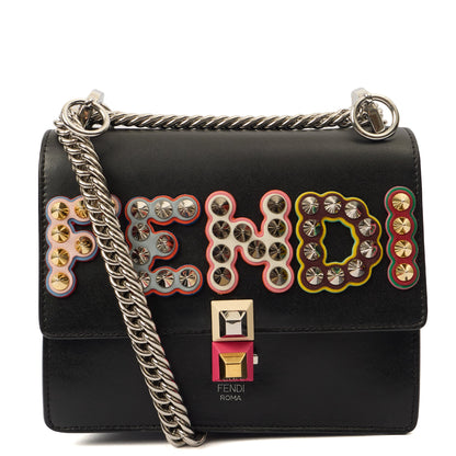 Fendi Cross Body Kan I - Small in Black, Leather — Front View