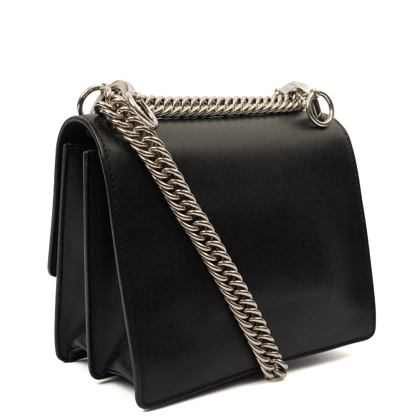 Fendi Cross Body Kan I - Small in Black, Leather — Side View