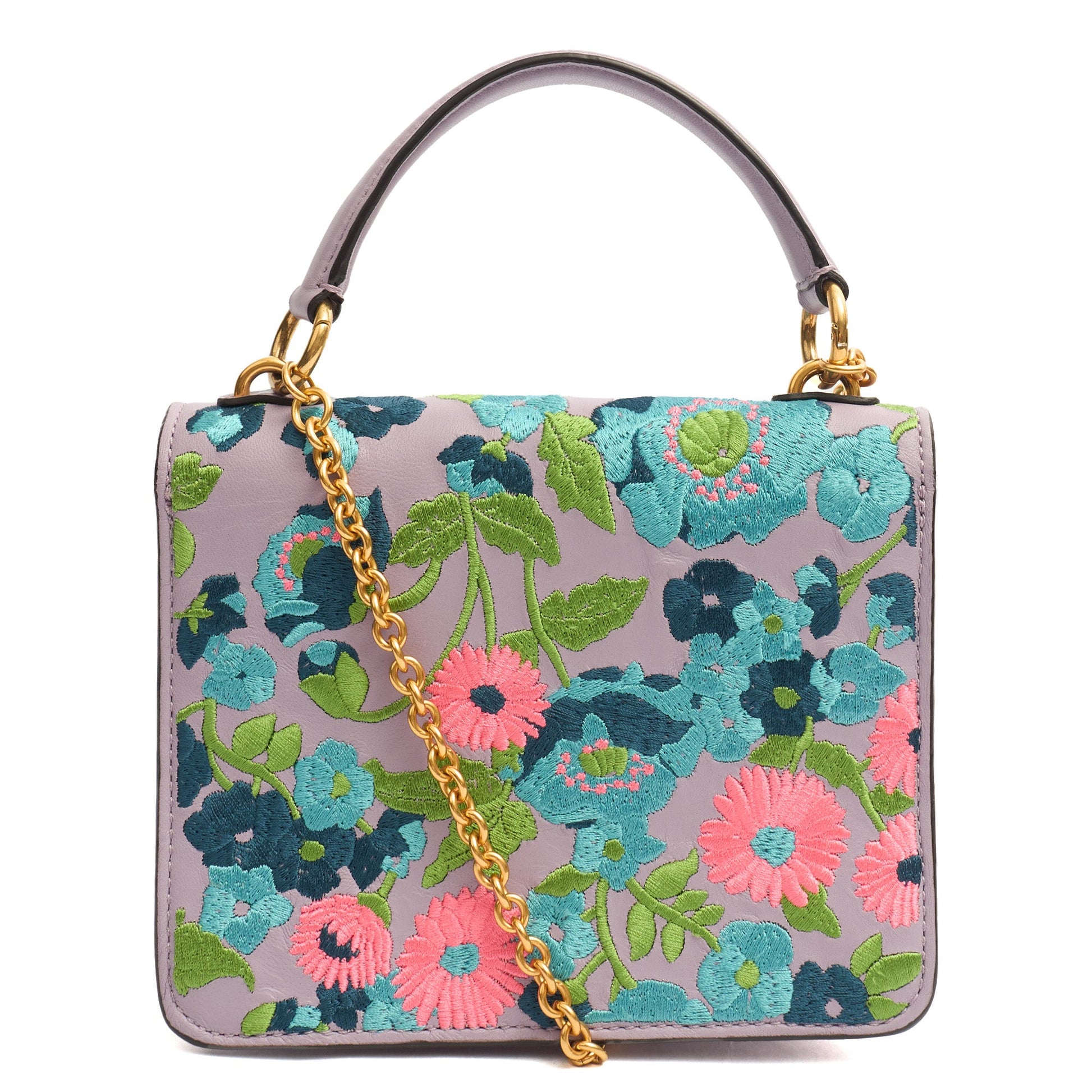 Mulberry Top Handle Harlow Small in Purple, Leather — Top View