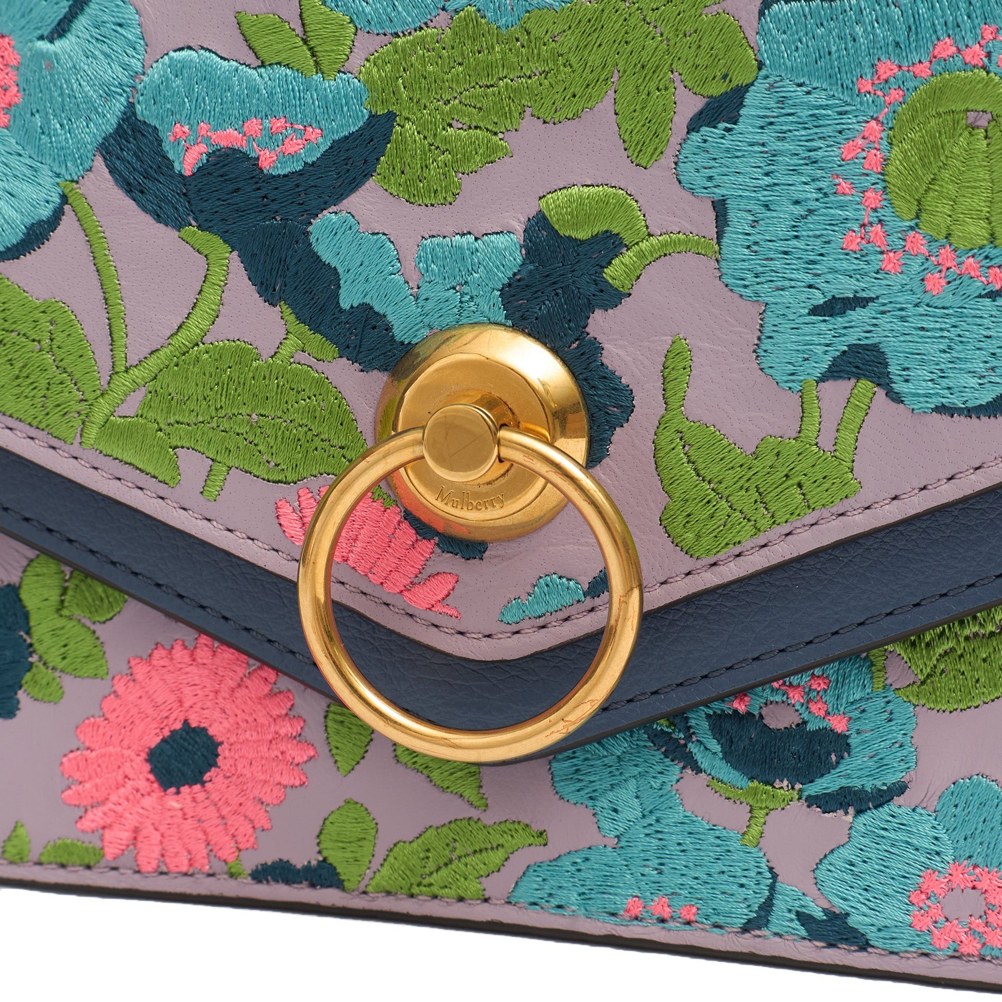 Mulberry Top Handle Harlow Small in Purple, Leather — Side View