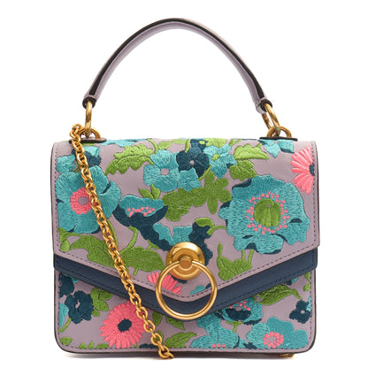 Mulberry Top Handle Harlow Small in Purple, Leather — Front View