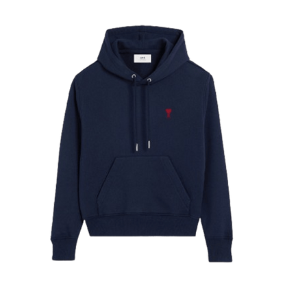 Ami Paris Hoodie 'Navy Red' — XXS — Front View