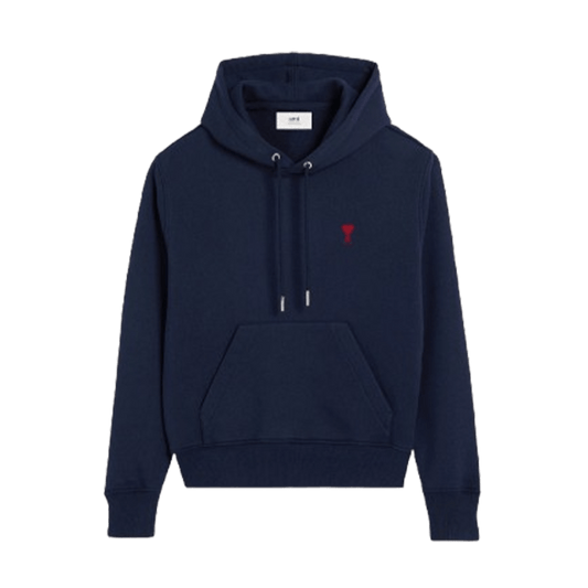 Ami Paris Hoodie 'Navy Red' — XXS — Front View