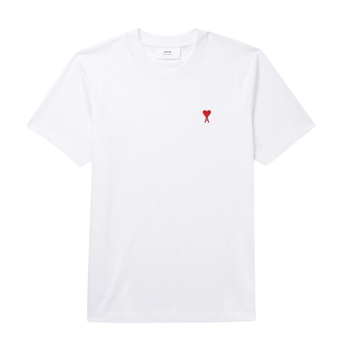 Ami Paris Ami De Coeur T-Shirt 'White' — XXS — Front View