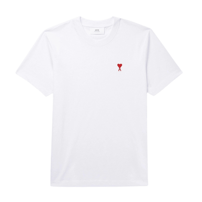 Ami Paris Ami De Coeur T-Shirt 'White' — XXS — Front View