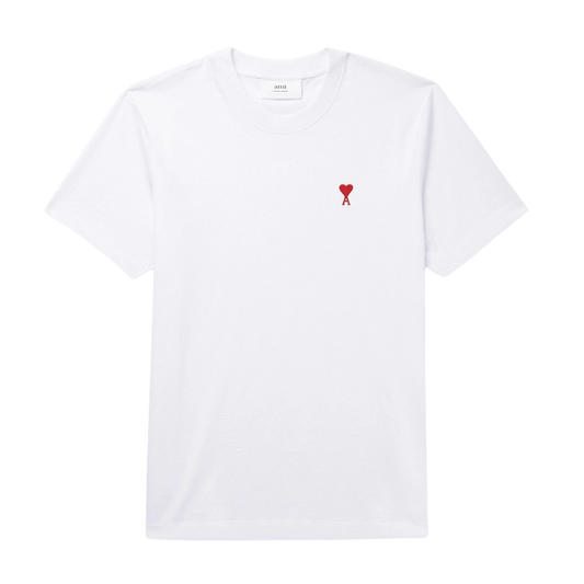 Ami Paris Ami De Coeur T-Shirt 'White' — XXS — Front View