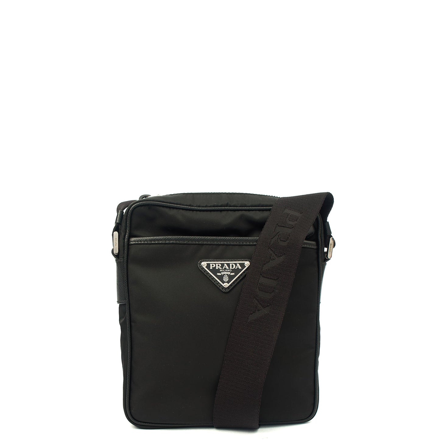 Prada Cross Body Nylon Cross Body Bag in Black, Nylon — Alternate View 15
