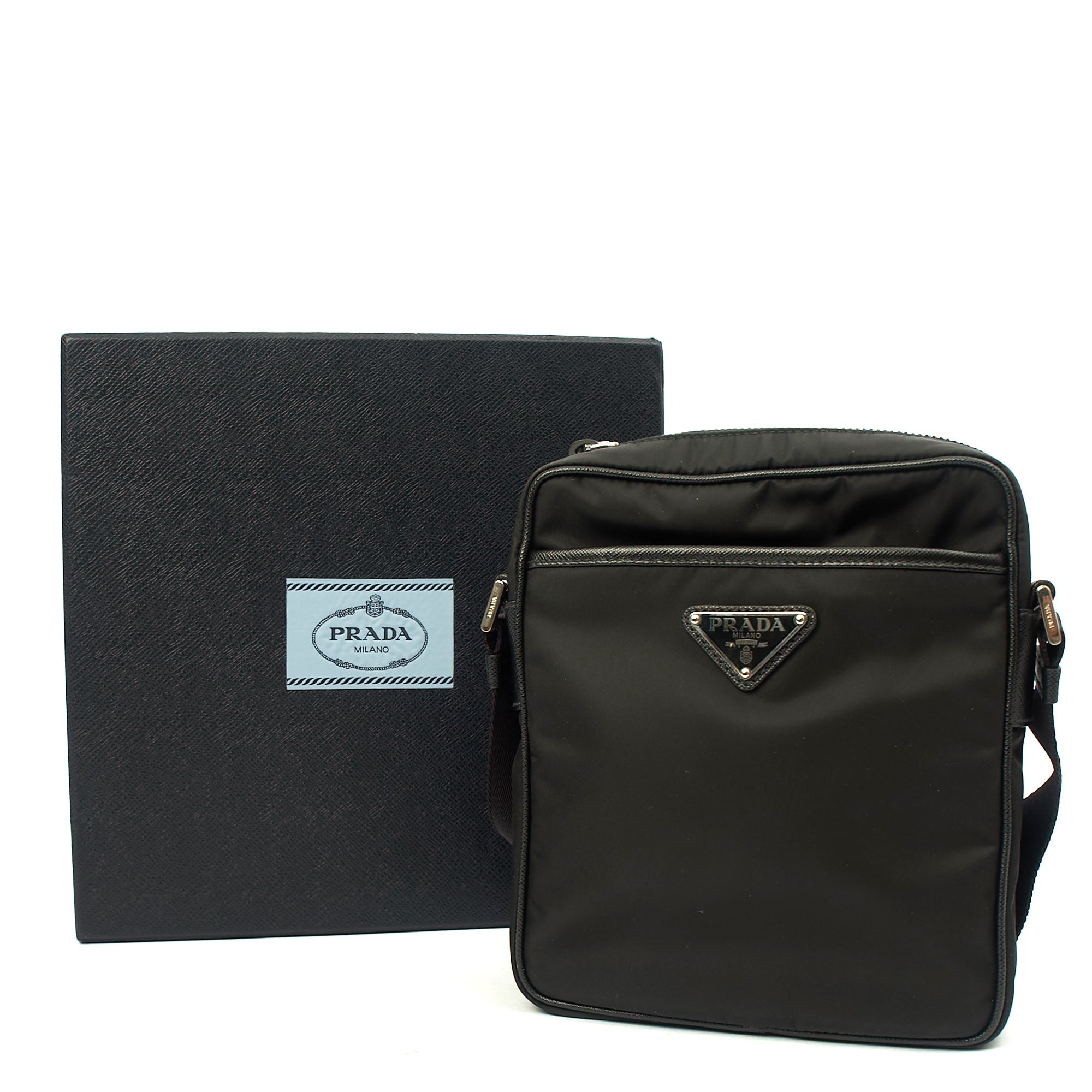 Prada Cross Body Nylon Cross Body Bag in Black, Nylon — Alternate View 21
