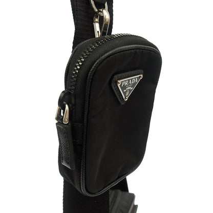 Prada Cross Body Nylon Cross Body Bag in Black, Nylon — Lifestyle View