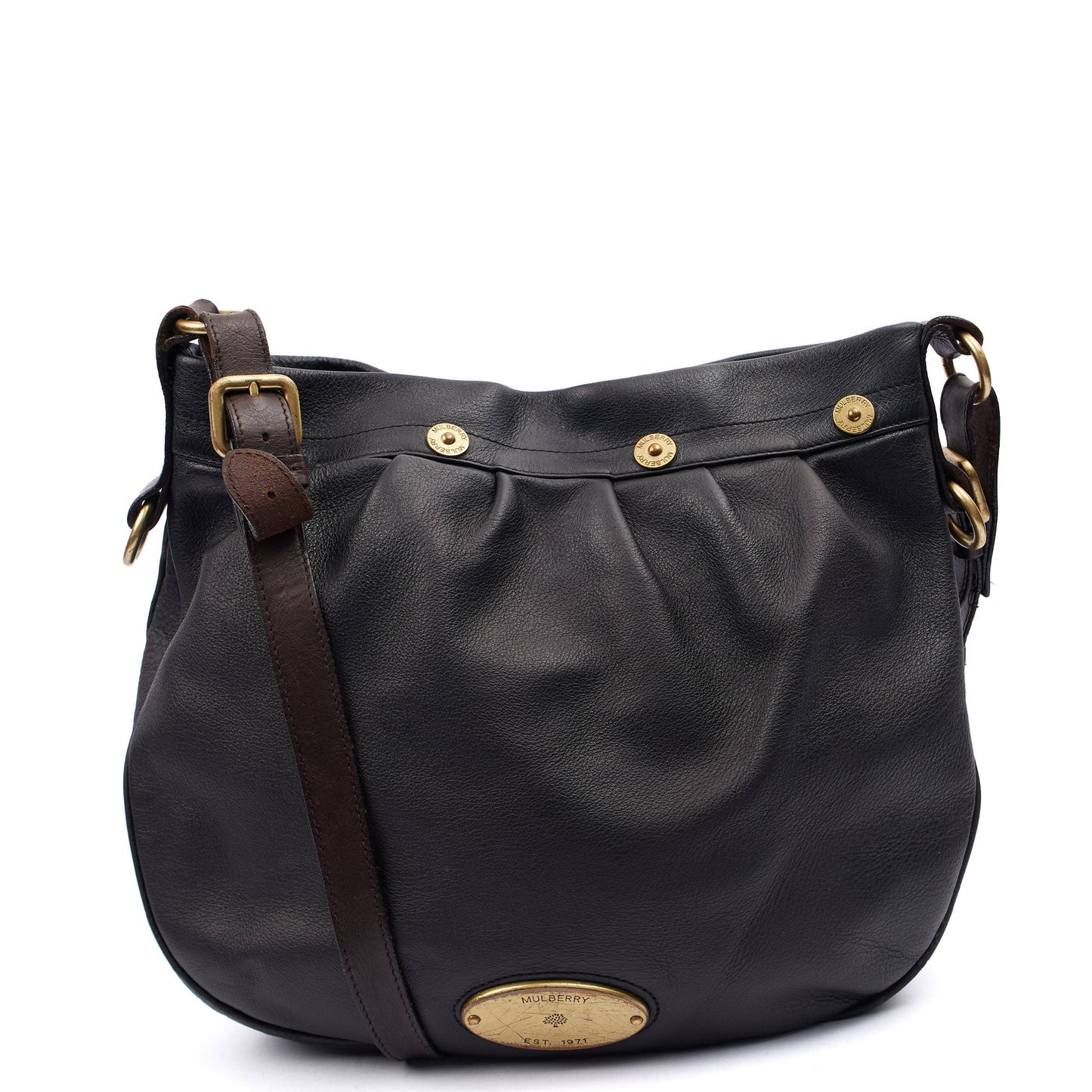 Mulberry Tote Mitzy Tote in Black, Calfskin Leather — Front View
