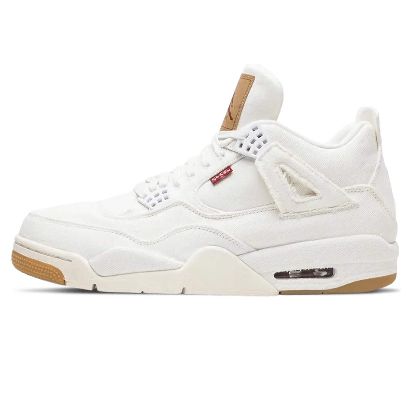 Levis x Nike Air Jordan 4 White — UK 3 | EU 35.5 | US 3.5 — Front View