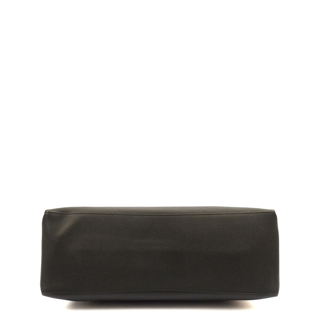 Louis Vuitton Tote Lockme Tote PM in Black, Calfskin Leather — Top View
