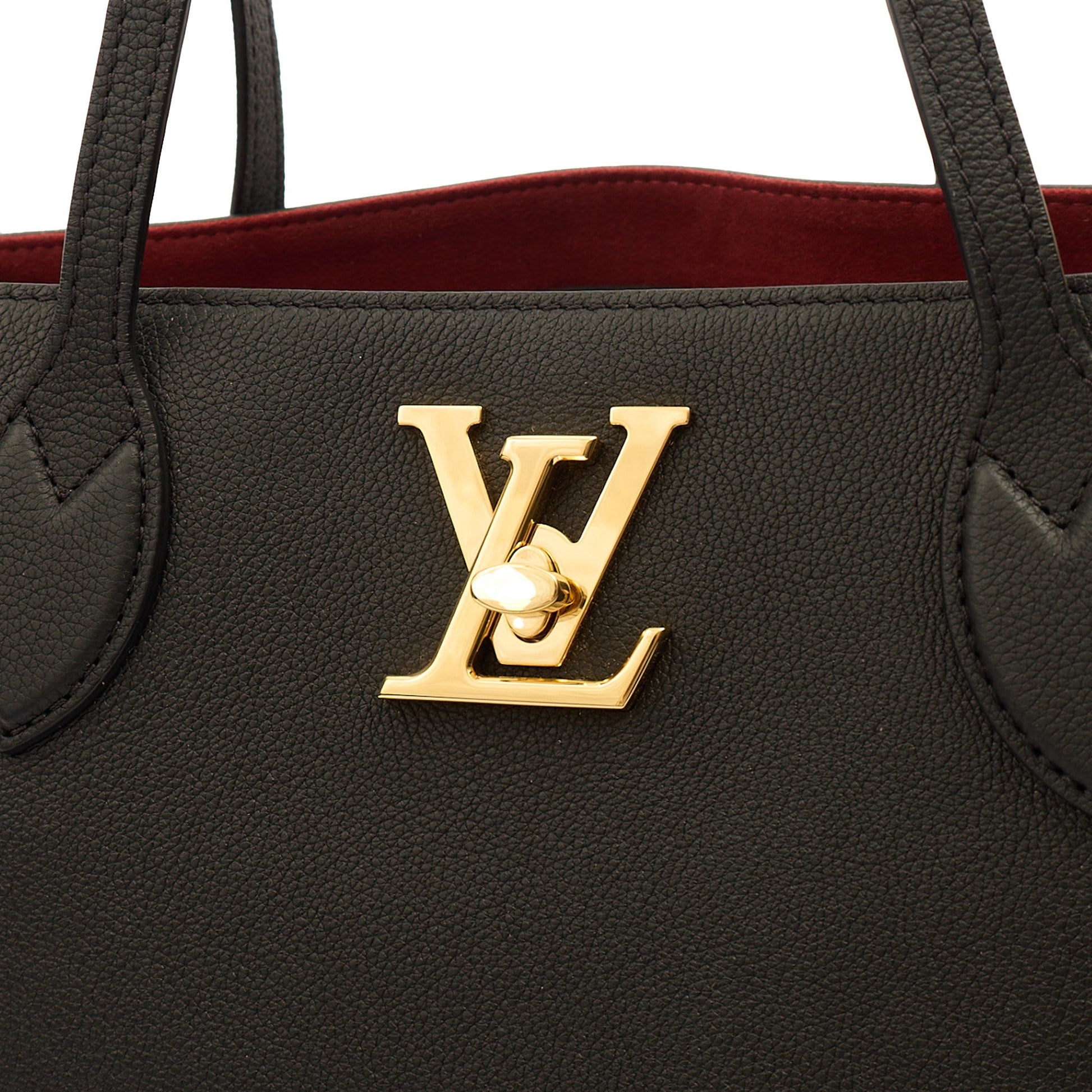 Louis Vuitton Tote Lockme Tote PM in Black, Calfskin Leather — Alternate View 12