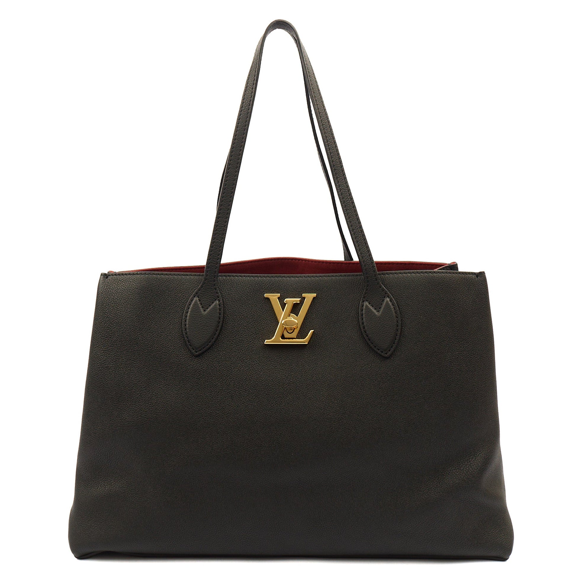 Louis Vuitton Tote Lockme Tote PM in Black, Calfskin Leather — Alternate View 13
