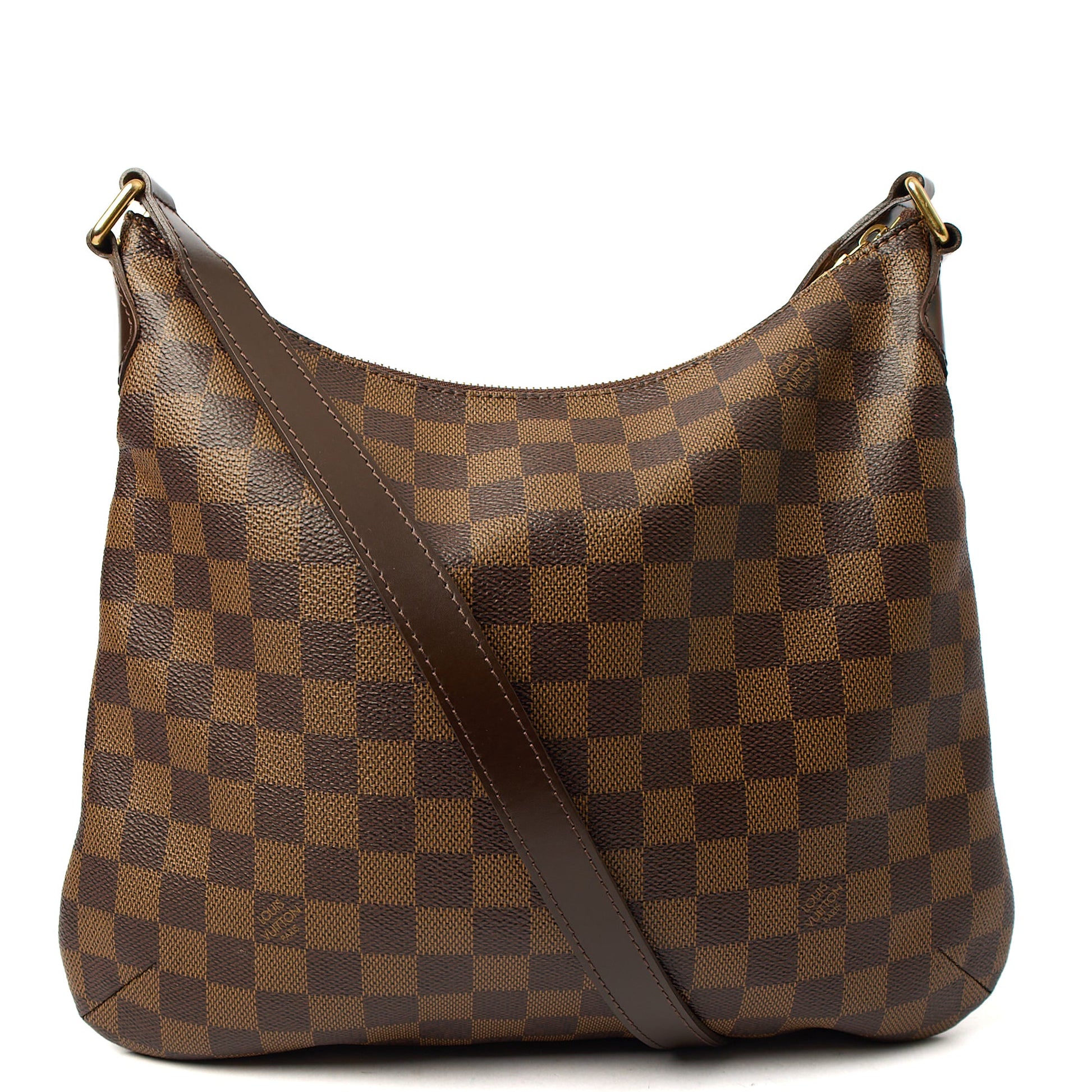 Louis Vuitton Cross Body Bloomsbury in Damier Ebene, Leather — Top View