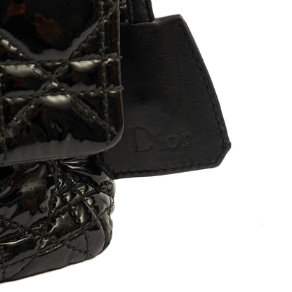 Christian Dior Shoulder Bag Miss Dior Flap Bag in Black, Cannage Quilted Patent — Alternate View 8