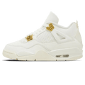 Jordan 4 Retro Metallic Gold W — 3 UK — Front View