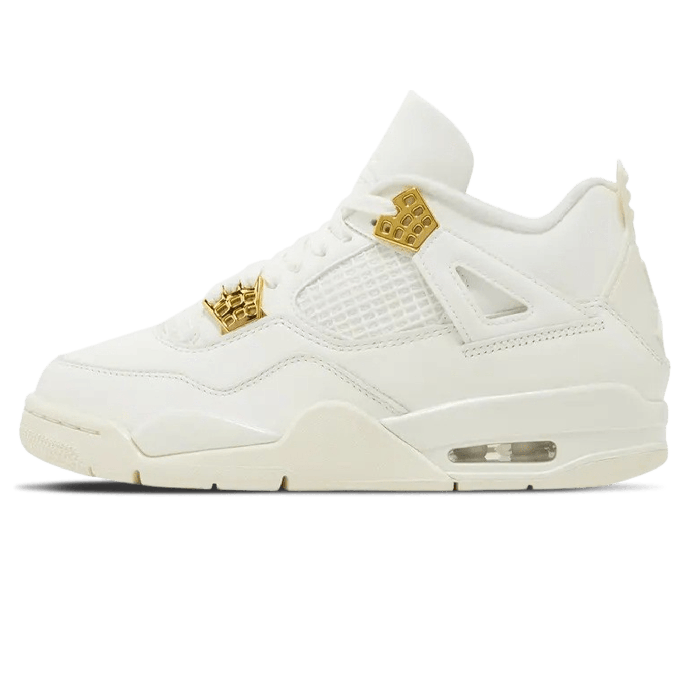 Jordan 4 Retro Metallic Gold W — 3 UK — Front View