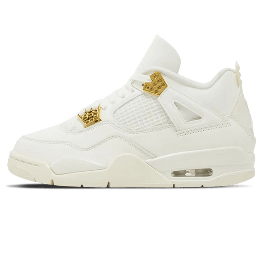 Jordan 4 Retro Metallic Gold W — 3 UK — Front View