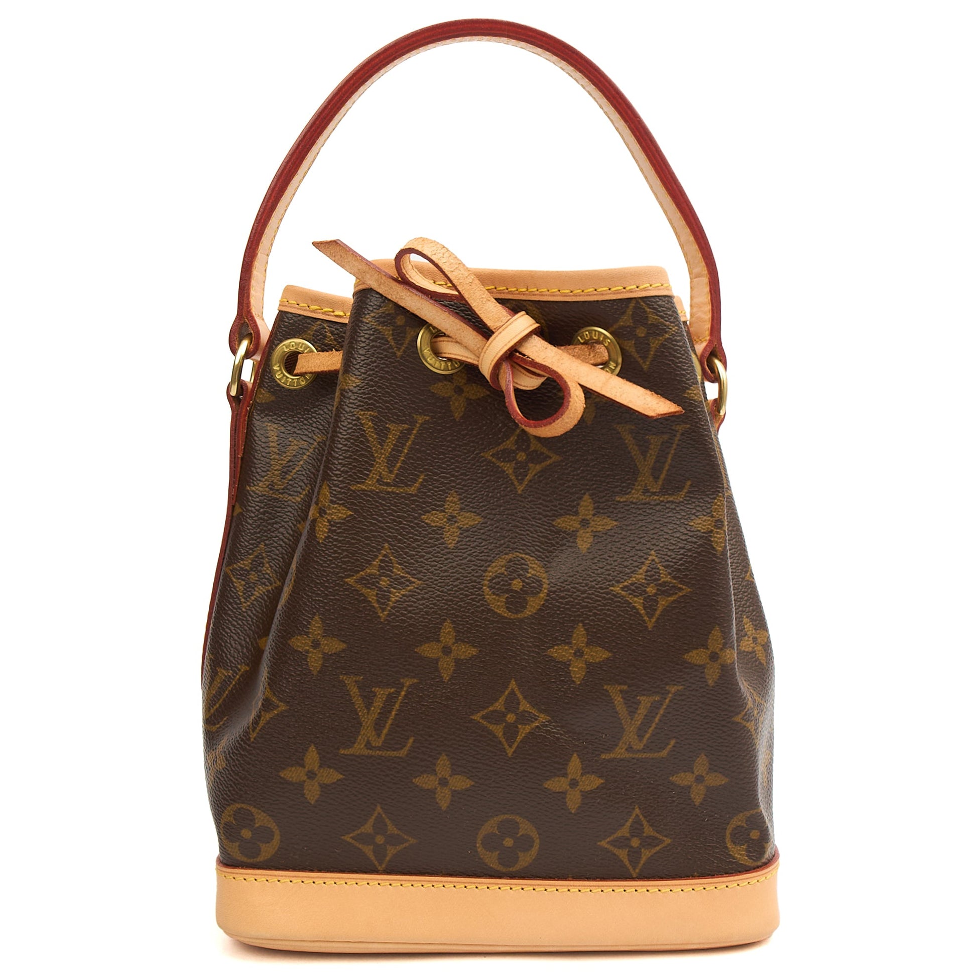 Louis Vuitton Bucket Bag Noe BB in Monogram, Canvas — Front View