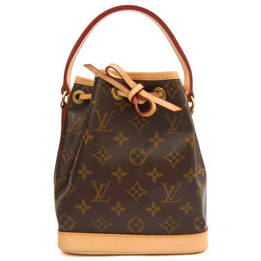 Louis Vuitton Bucket Bag Noe BB in Monogram, Canvas — Front View